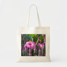 Cockscomb and Hibiscus Tote Bags