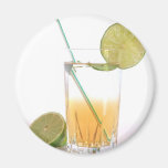 Cocktail Alcoholic Drink With Lime Peppermint Fridge Magnets