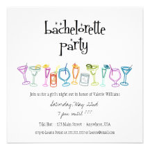 Cocktail Bachelorette Party Invitations