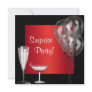 Cocktail Balloons Red Surprise Birthday Party Announcements