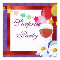 cocktail balloons surprise party invitation invitations