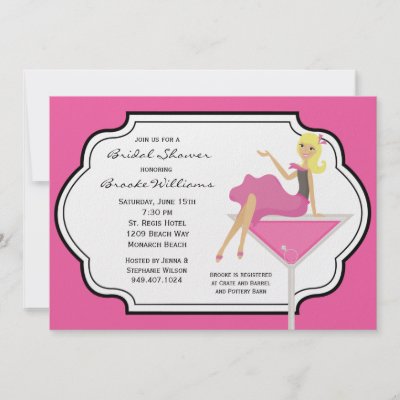 Cocktail Bridal Shower Invitation by eventfulcards