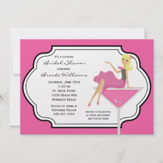 Cocktail Bridal Shower Invitation invitation