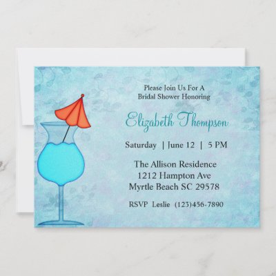 Cocktail Bridal Shower Invitation by cooltees