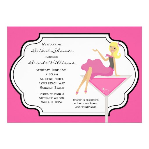 Cocktail Bridal Shower Invitation