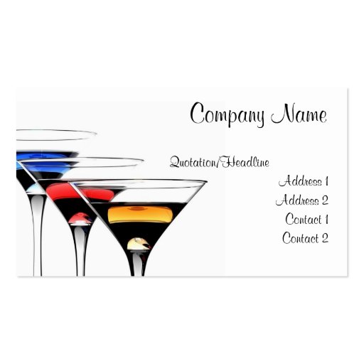 Cocktail business card (front side)