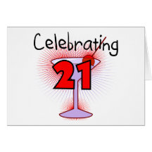 Cocktail Celebrating 21 Tshirts and Gifts Card