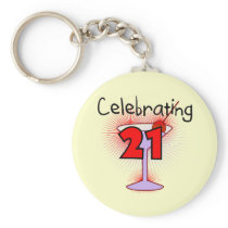 Cocktail Celebrating 21 Tshirts and Gifts Key Chains