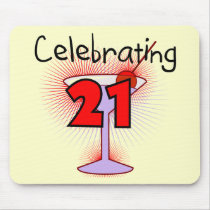 Cocktail Celebrating 21 Tshirts and Gifts Mouse Mat