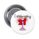Cocktail Celebrating 21 Tshirts and Gifts Pin