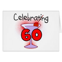 Cocktail Celebrating 60 Tshirts and Gifts Greeting Cards