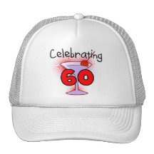 Cocktail Celebrating 60 Tshirts and Gifts Hat