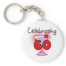 Cocktail Celebrating 60 Tshirts and Gifts Key Chain