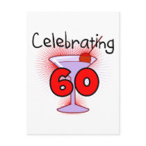 Cocktail Celebrating 60 Tshirts and Gifts Postcard