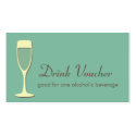 Cocktail champagne glass event green drink ticket profilecard