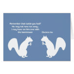 Cocktail confessions - drinks with squirrels card