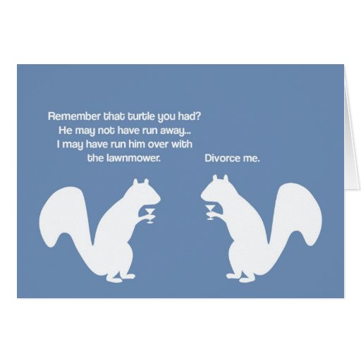 Cocktail confessions - drinks with squirrels card