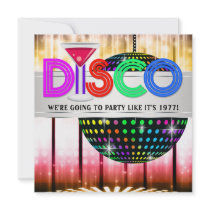 Cocktail Disco Dance Party Invitations