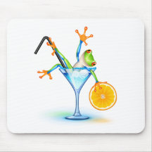 Cocktail Frog Mouse Pads