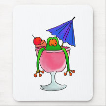 Cocktail Frog Mouse Pads