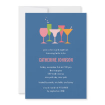 Cocktail Glasses Bachelorette/Bridal Shower Invite
