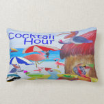 Cocktail Hour Beach Party Throw pillow pillows