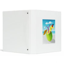 Cocktail in a Coconut 3 Ring Binder