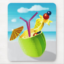 Cocktail in a Coconut Mouse Pad