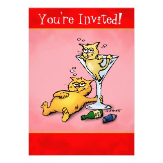 Cocktail Kittens Holiday Party Invitation