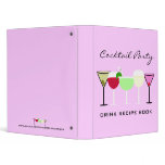 Cocktail Party Drink Recipe Book binders