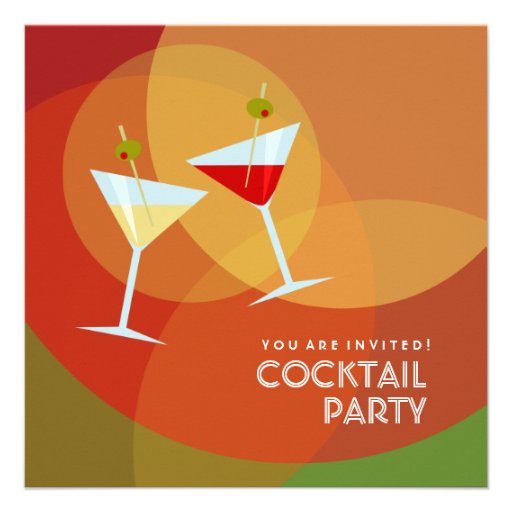 Cocktail Party invitation (front side)