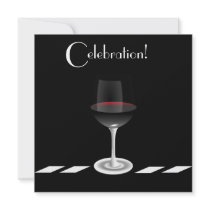 "Cocktail Party" Invitation in Black and White