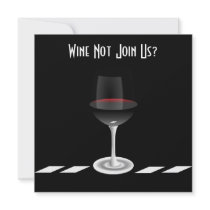 "Cocktail Party Invitation in Black and White"
