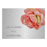 Cocktail Party Invitation Rose & Chrome