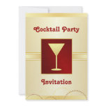 Cocktail Party Invitations - Champagne Gold