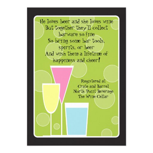 Cocktail Party Trio- Stock the Bar Invitation