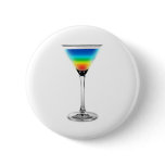 cocktail - rainbow colors pinback buttons
