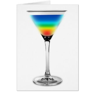cocktail - rainbow colors greeting card