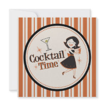 Cocktail Time Invitation - Stripes