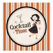 Cocktail Time Invitation - Stripes invitations