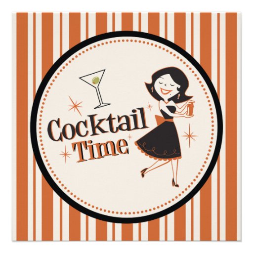 Cocktail Time Invitation - Stripes