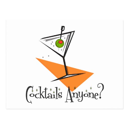 Cocktails Anyone? Post Card