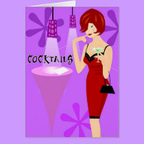 Cocktails (Blank Card / Customize) by printslink Cocktails (Blank Card / Customize)