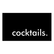 cocktails. business card