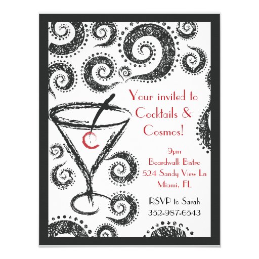 Cocktails & Cosmos invitations