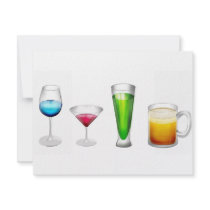 Cocktails in bright colors announcement