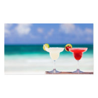 Cocktails on the beach business card templates