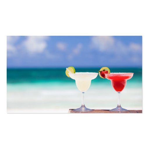 Cocktails on the beach business card templates