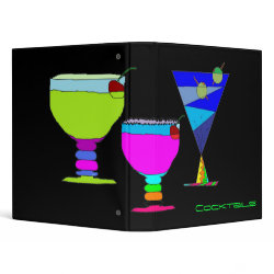 Cocktails Recipe Organizer binder