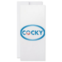 COCKY PERSONALIZED RACK CARD